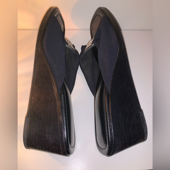 Brighton Isabel Women’s Size 9M Wedge Sandals Black W Silver Hardware-Italy - Picture 6 of 8